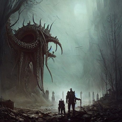 Dark Post-Apocalyptic World Ruled by Lovecraftian God