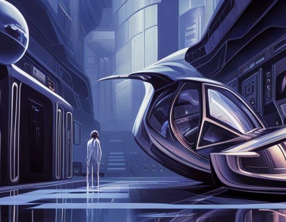 Extraterrestrial Message in Futuristic Lab: Sci-Fi Art