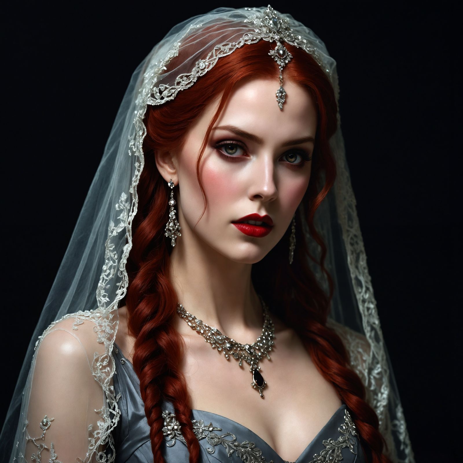 Vampiress Elena in Dramatic Fine Art Portrait