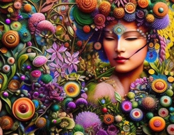 Hypnotic Mycelium Network in Forest: Fashion Magazine Art