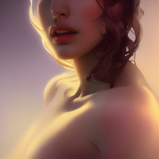 Detailed Dahlia Portrait in Digital Art Style