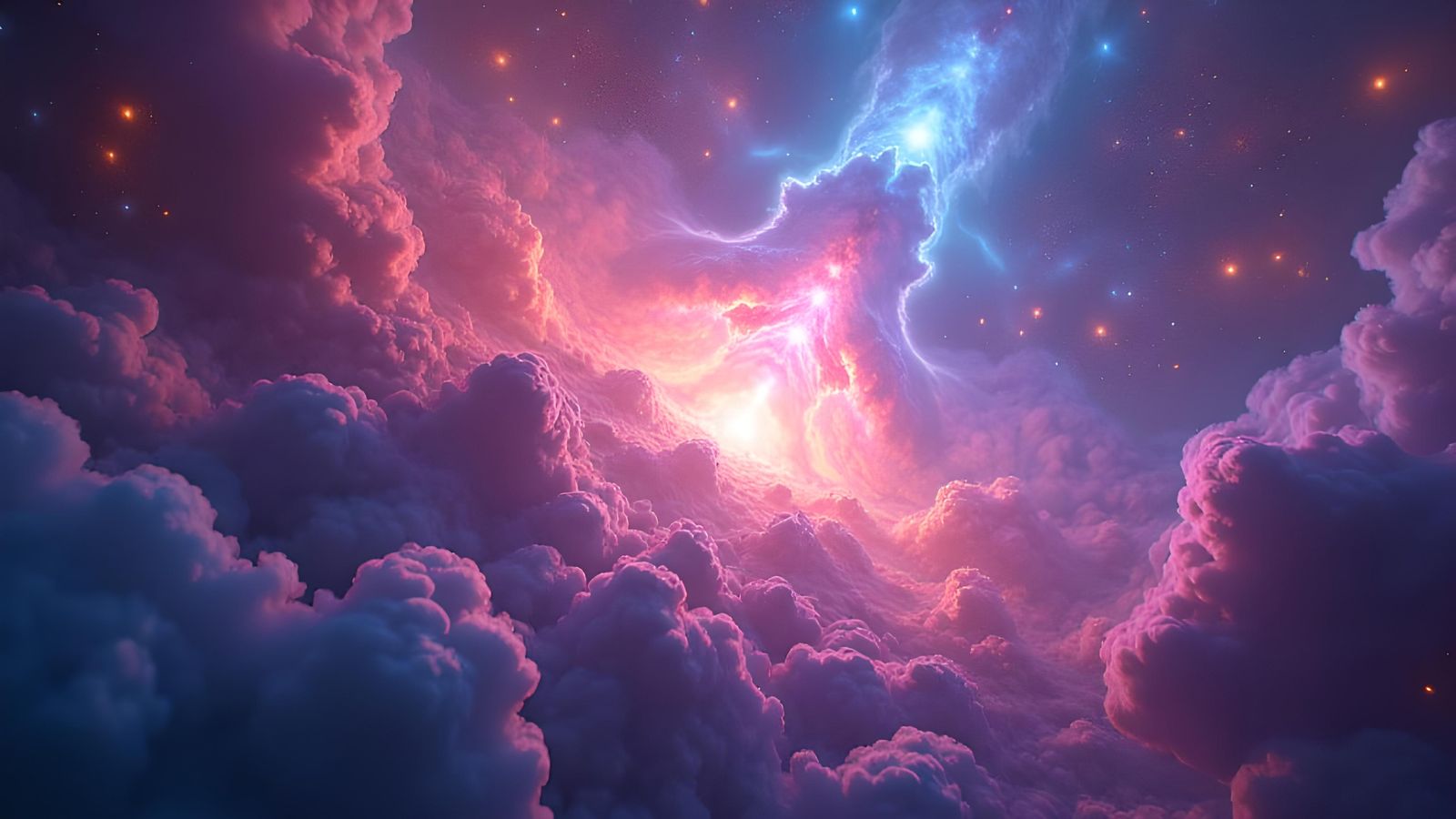 Vibrant Nebula Burst in Deep Space