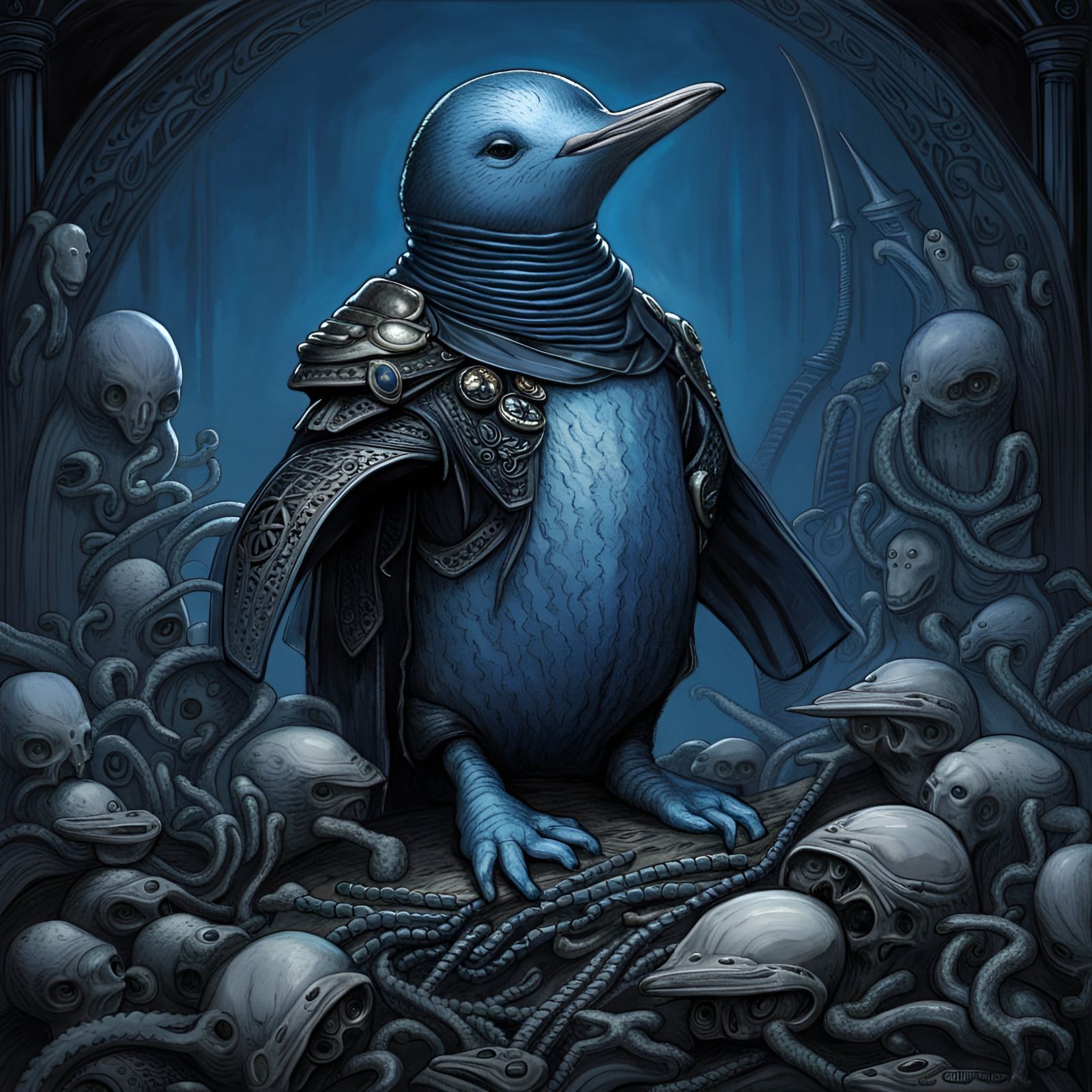 Little Blue Penguin, space pirate Captain of USS Sulaco.