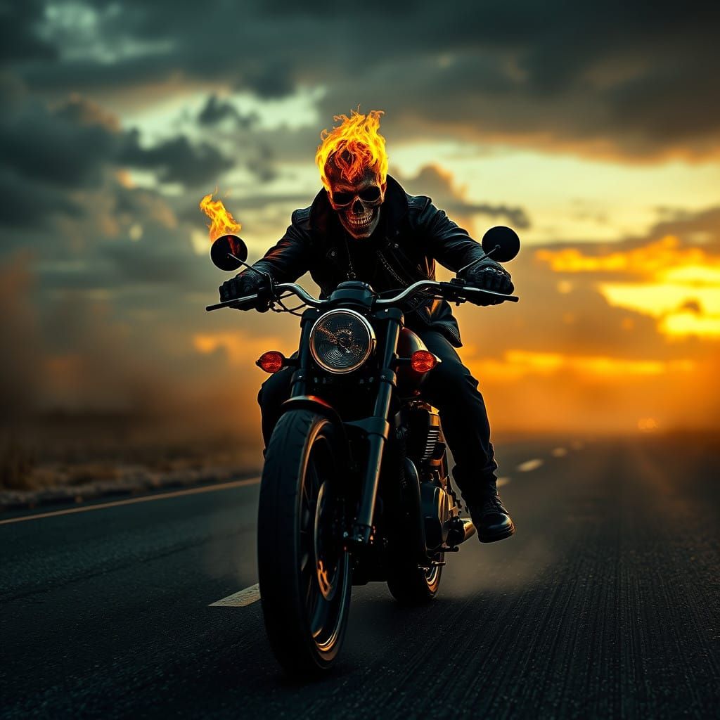 Ghost Rider Rides into the Darkening Storm