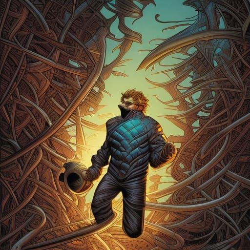 Comic Book Fight Scene Art by Mark Brooks