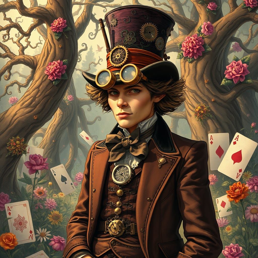 Full body steampunk Mad Hatter from  Alice in Wonderland in ...