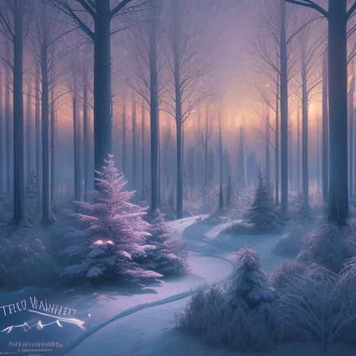 Surreal Winter Wonderland Captured in Cinematic Digital Pain...