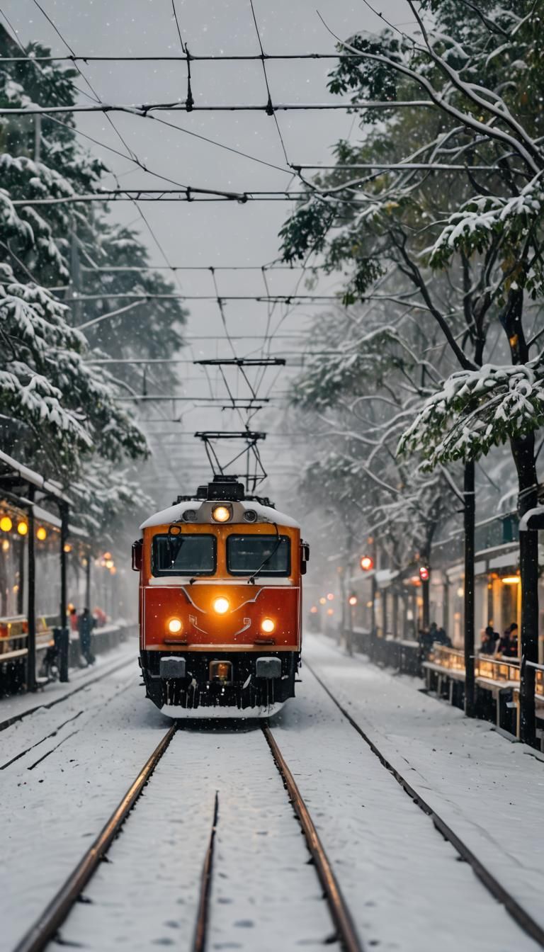Snowy Bangkok Train: Professional Photography