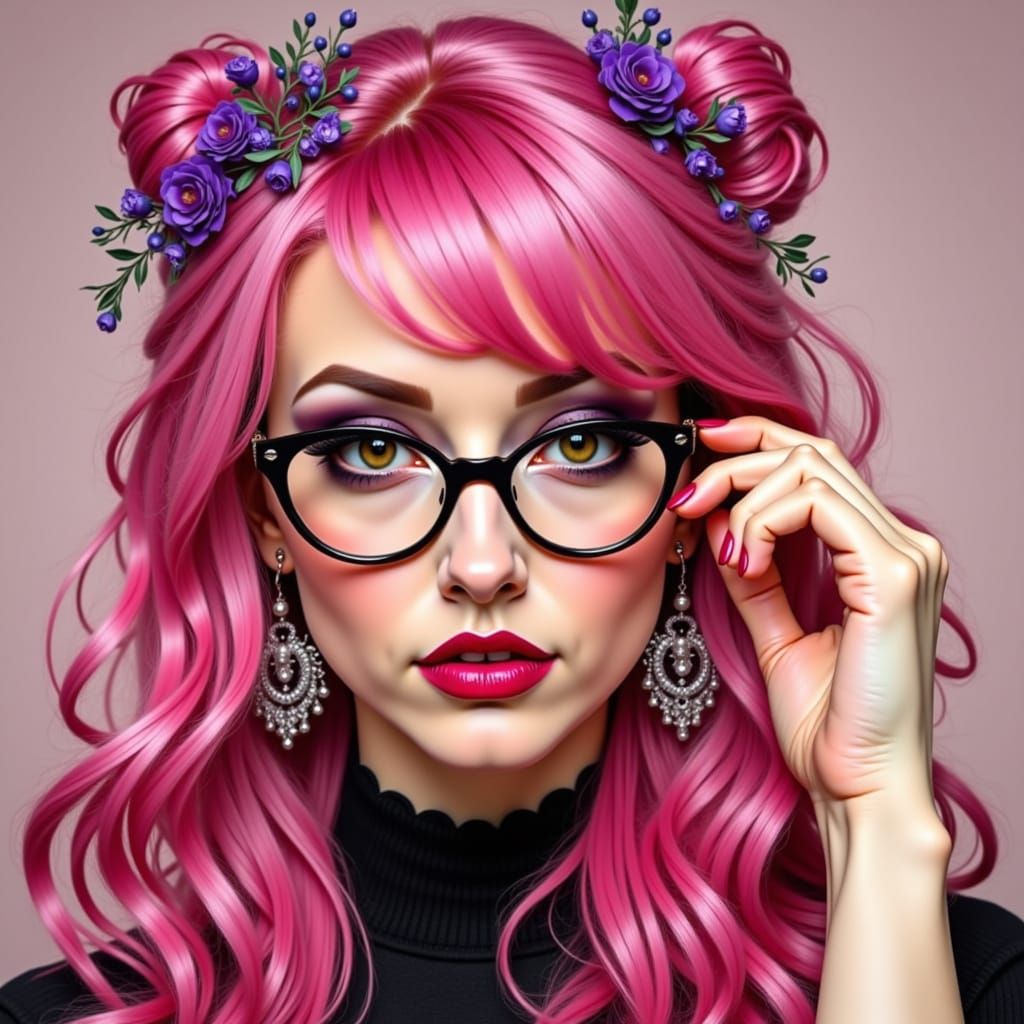 Courageous Cancer Survivor in Scenic Realism Style