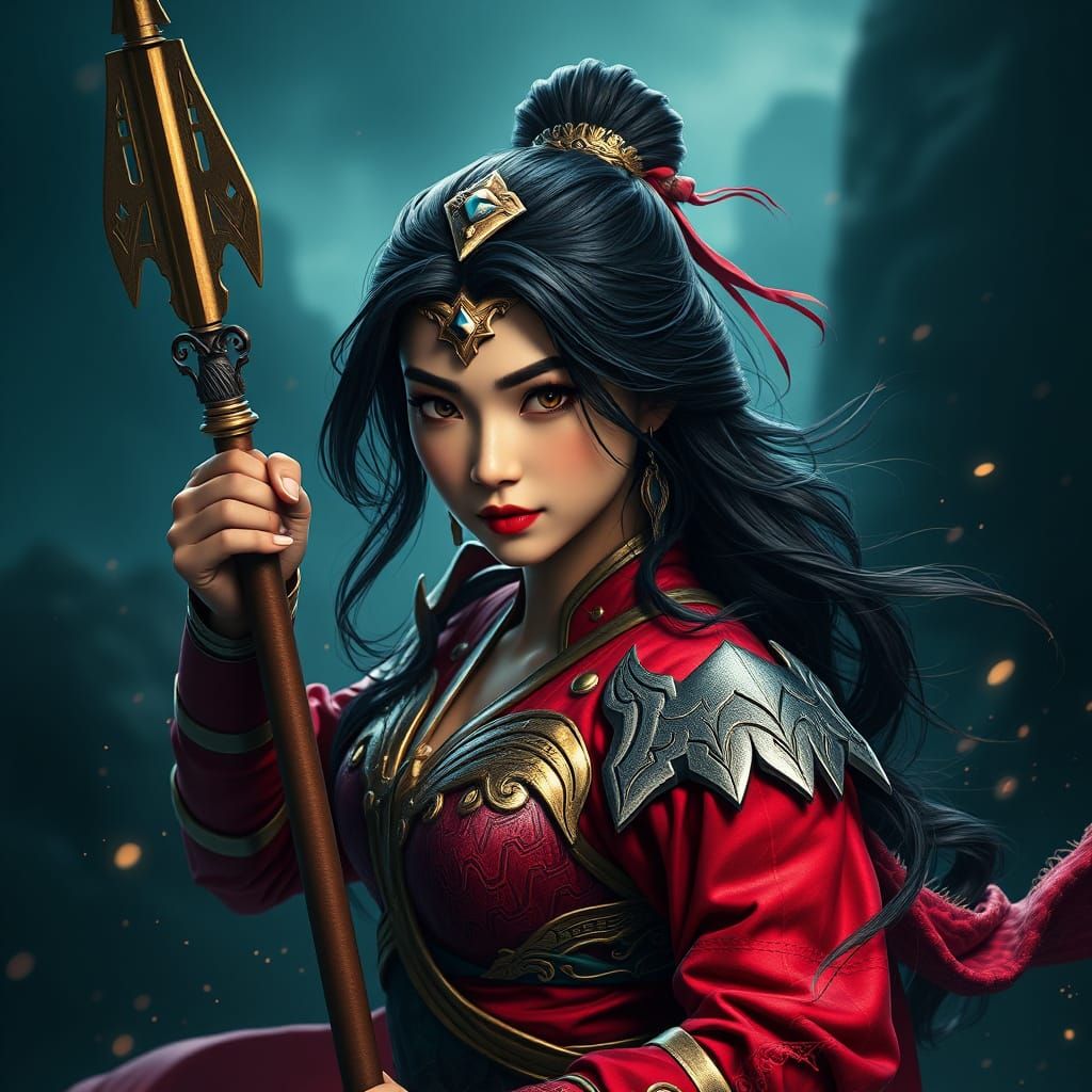 Mulan Empowered as a Heroine in a Vibrant Fantasy World