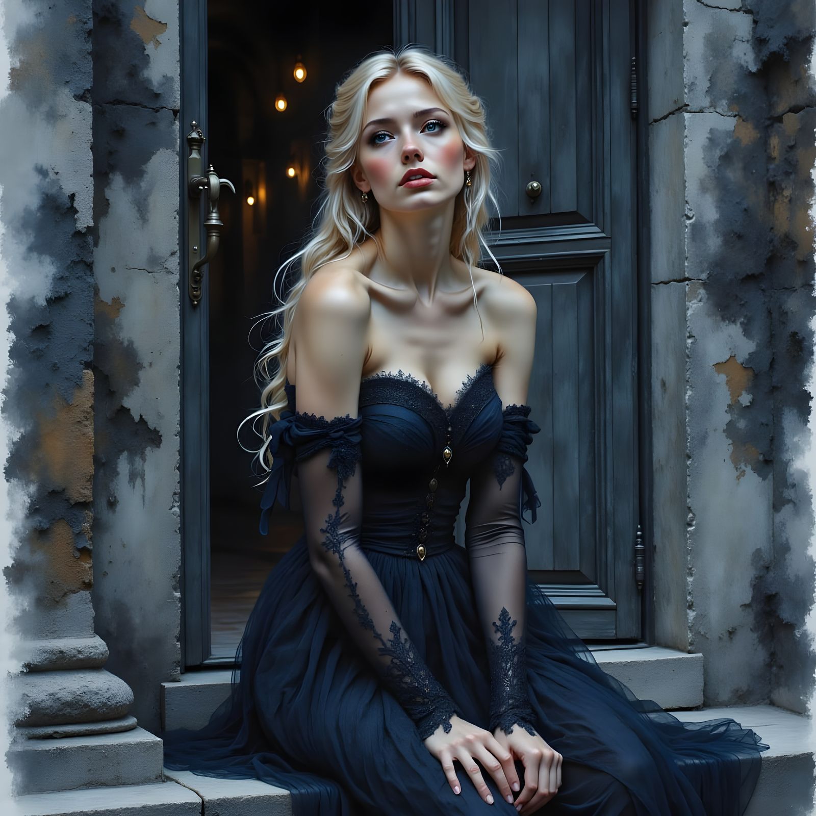 A Moody Norse Goddess in Dark Watercolour