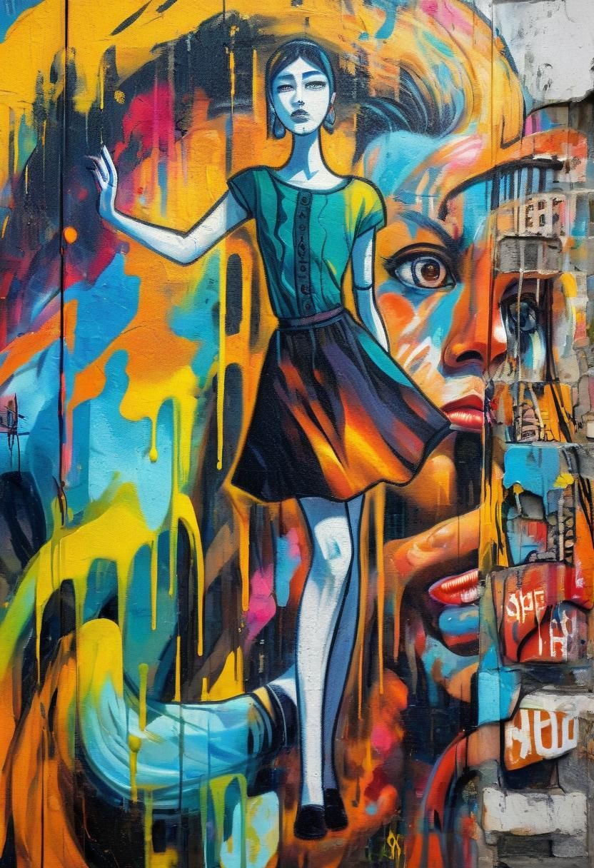 Urban Graffiti Art in Vibrant Street Style