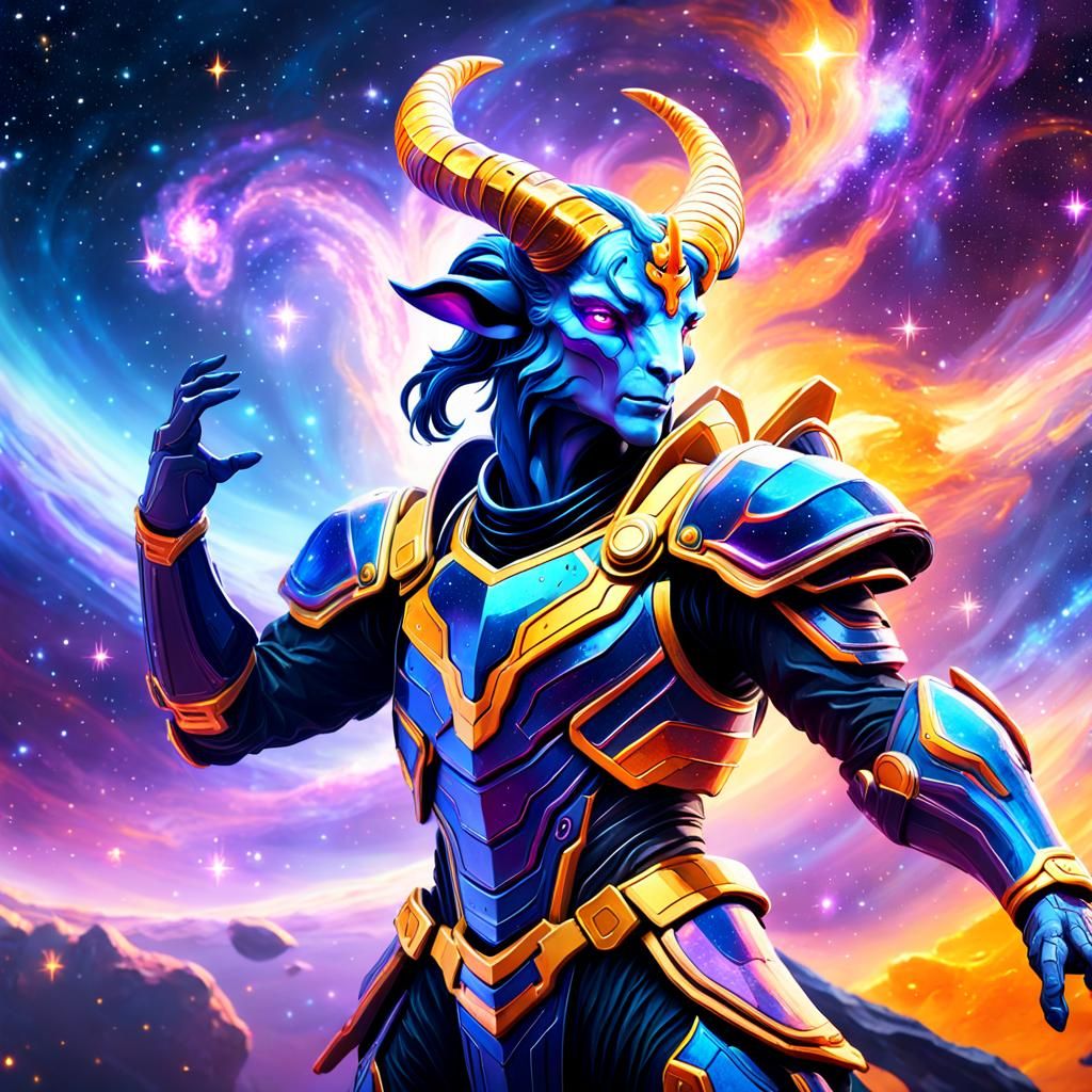 Galactic Capricorn Concept Art in Space