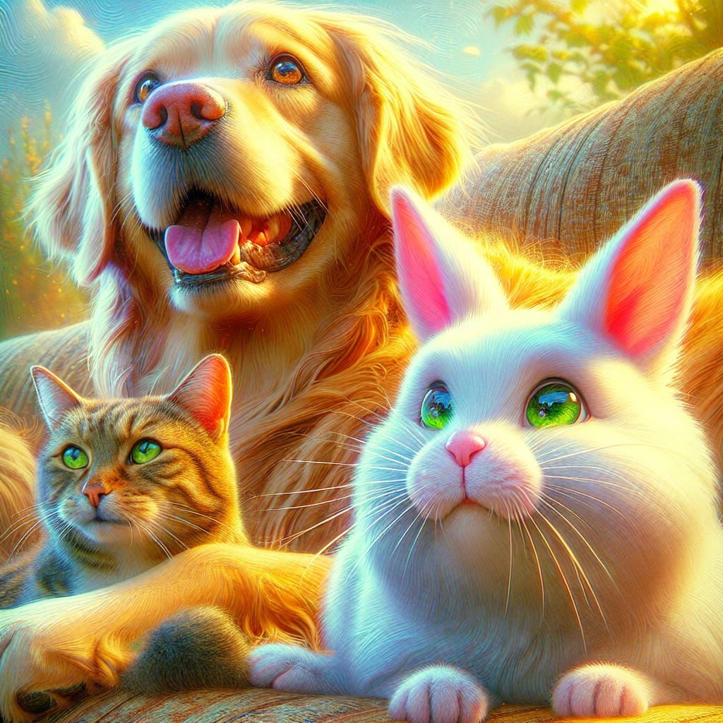 Golden Friends Unite in Whimsical Wonderland