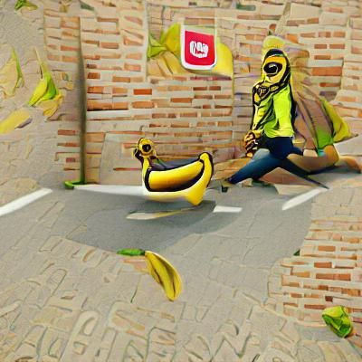 Playful Banano Cryptocurrency Illustration