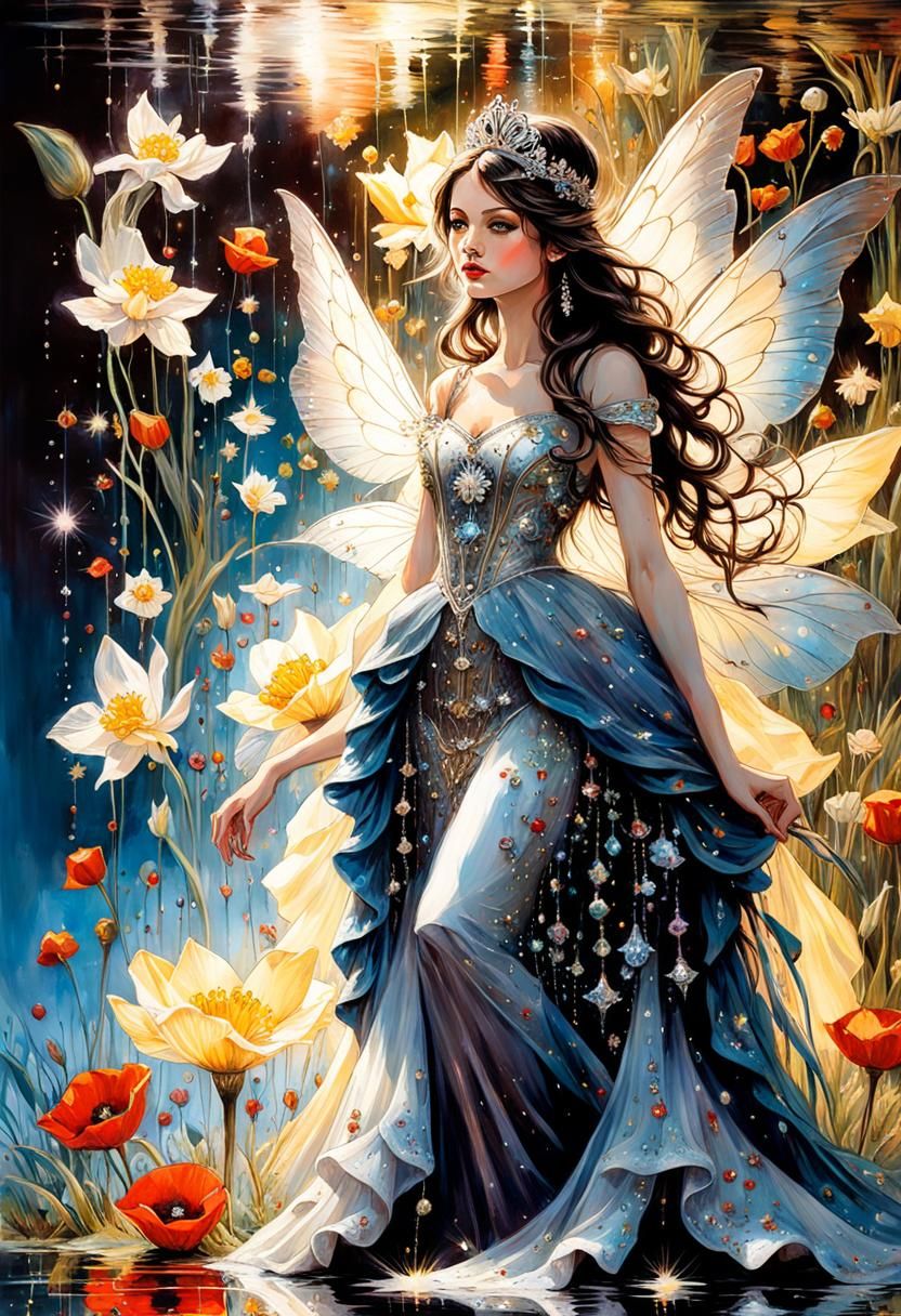 Ornate Fairy Princess in Dark Fantasy Style