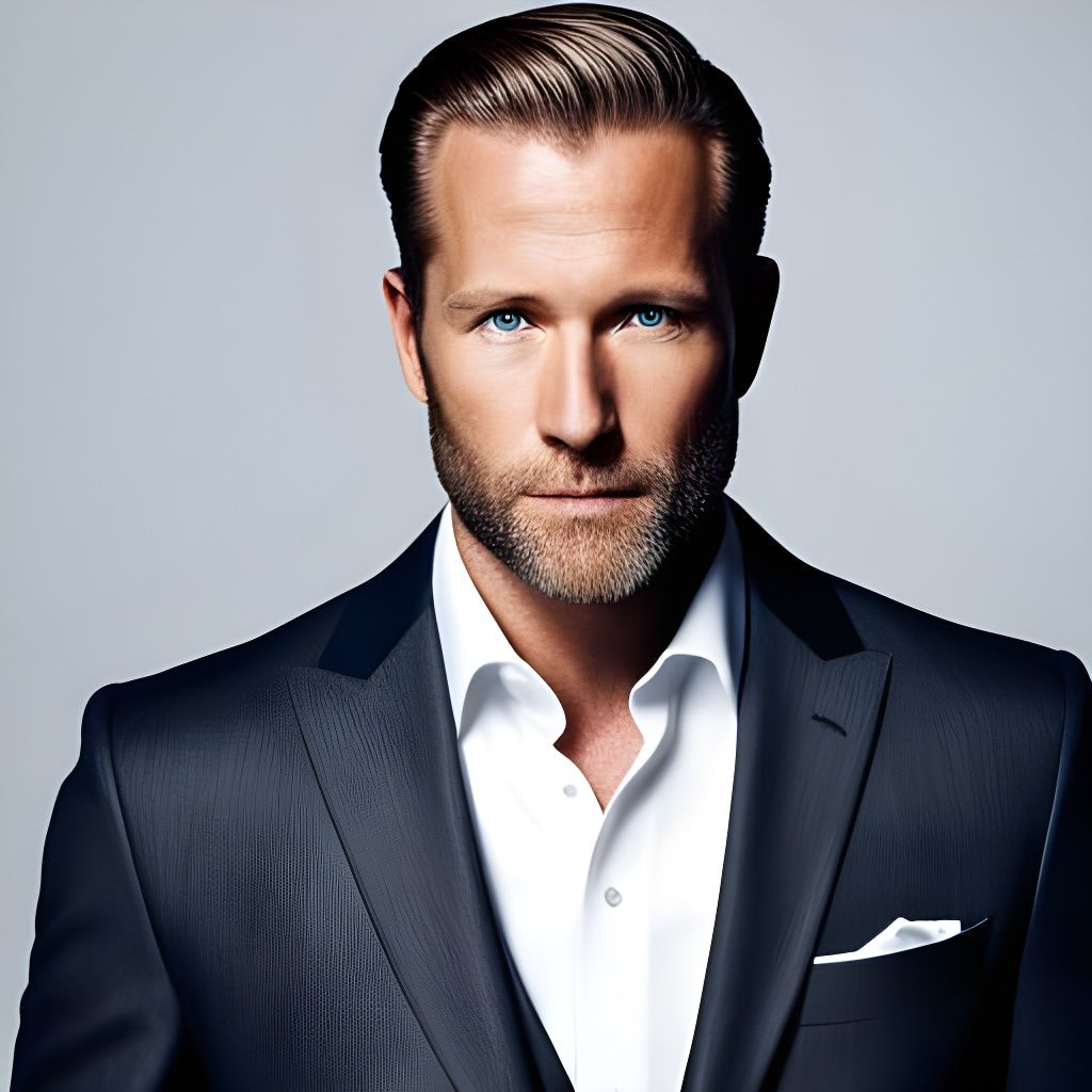 Professional Portrait of Bearded Man in Suit