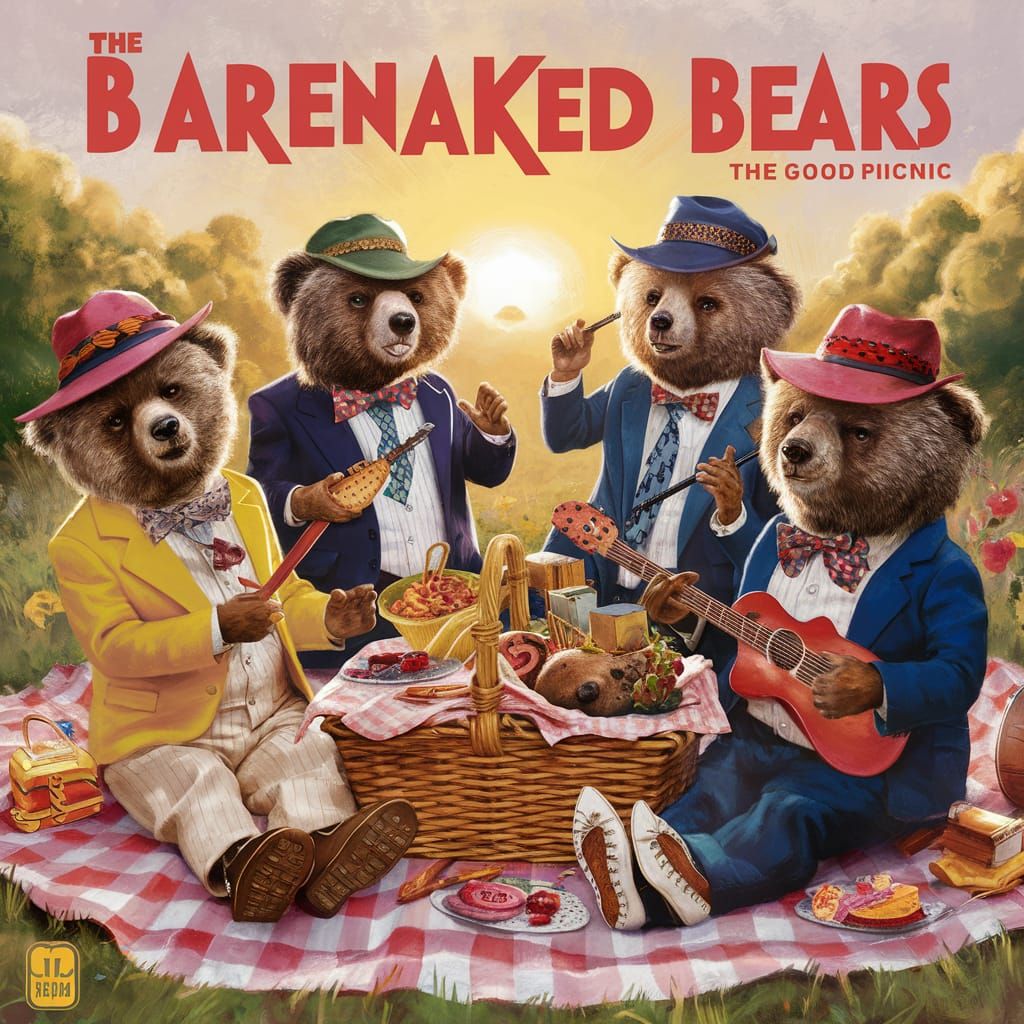 Music cover album title “The Good Picnic" by band The Barena...