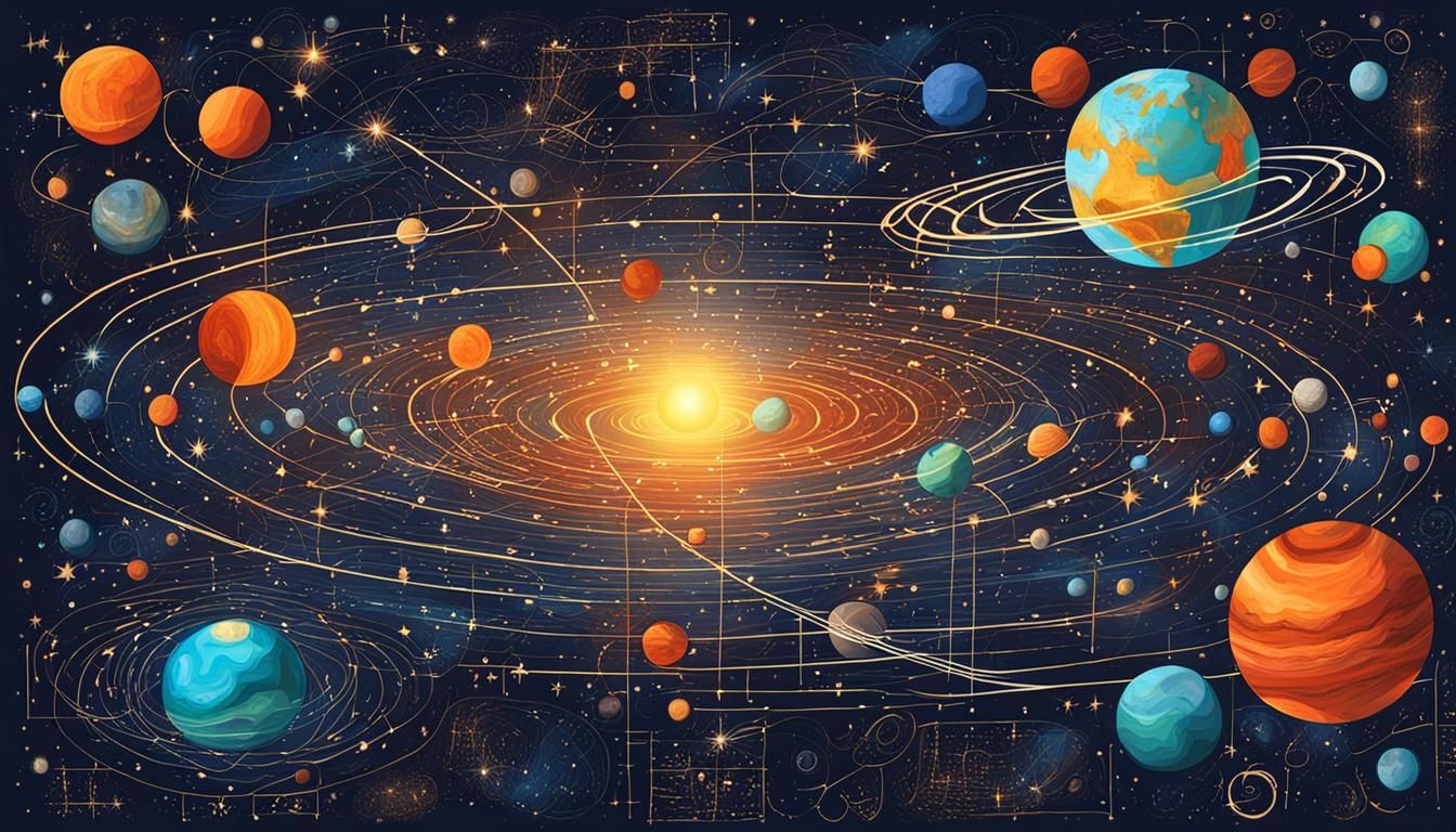 Abstract Universe Art with Math and Physics Concepts