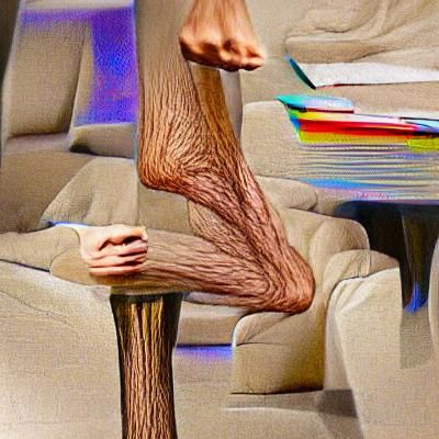 Abstract Leg Form in Minimalist Style