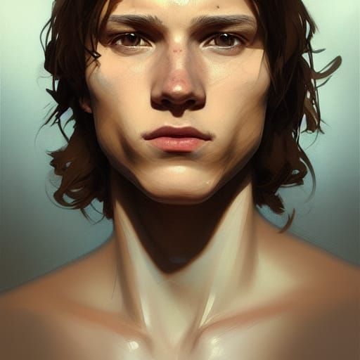 Tom Holland Portrait in Digital Art Style