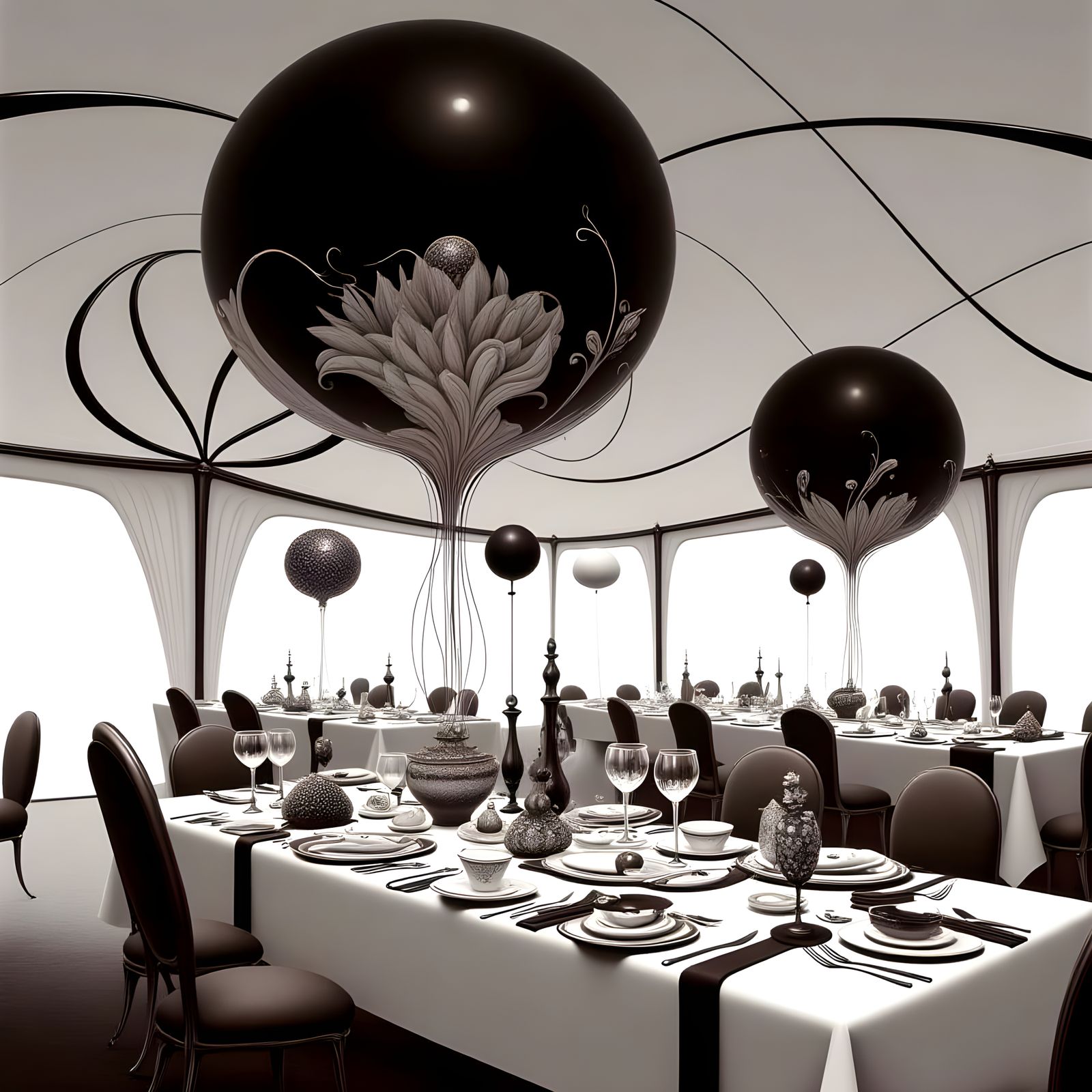 Formal Dinner Party in a Luxurious White Tent