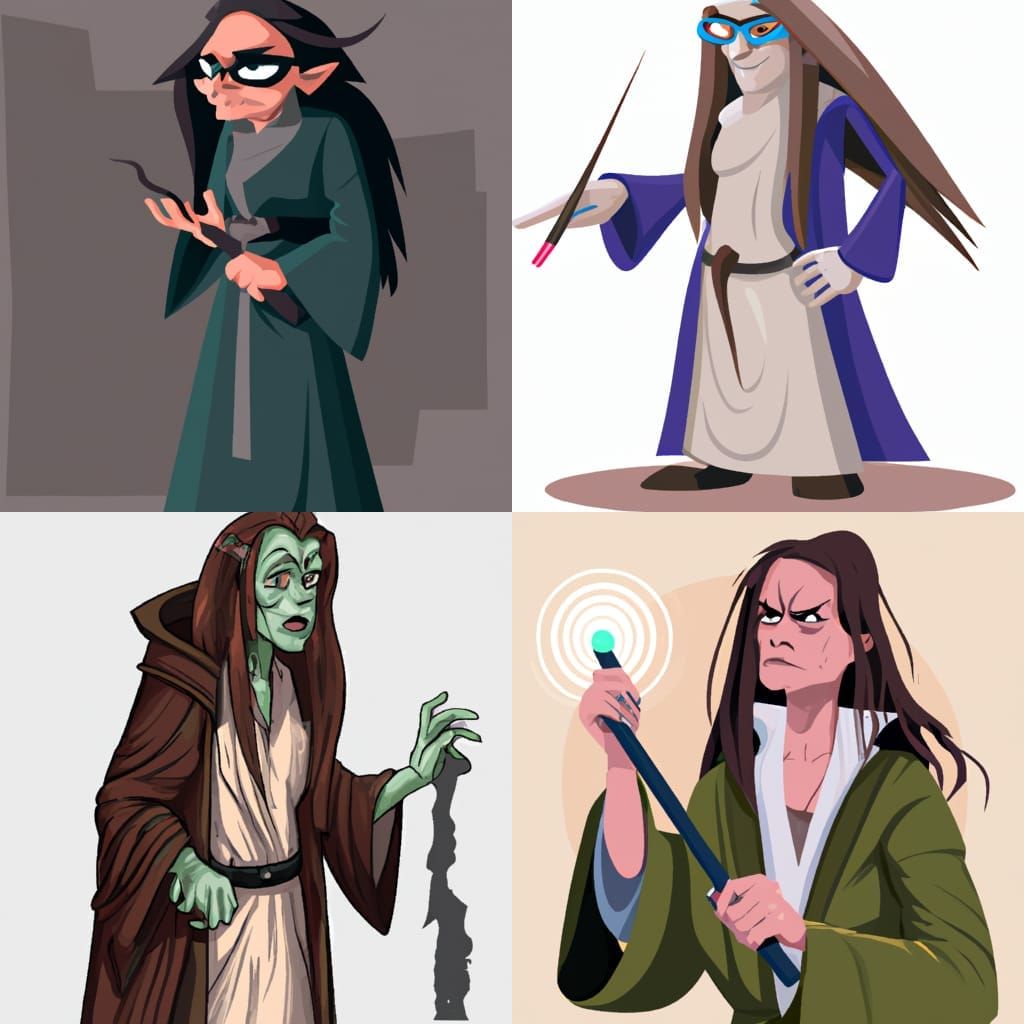 Cynical Jedi Master: A Digital Art Portrait