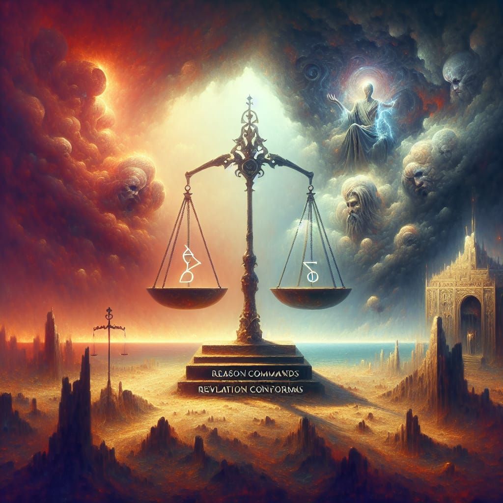Symbolic Scale of Good and Evil in Fantasy Art