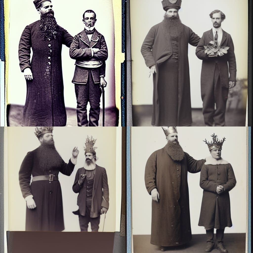 19th Century Illustration of a Christmas Giant