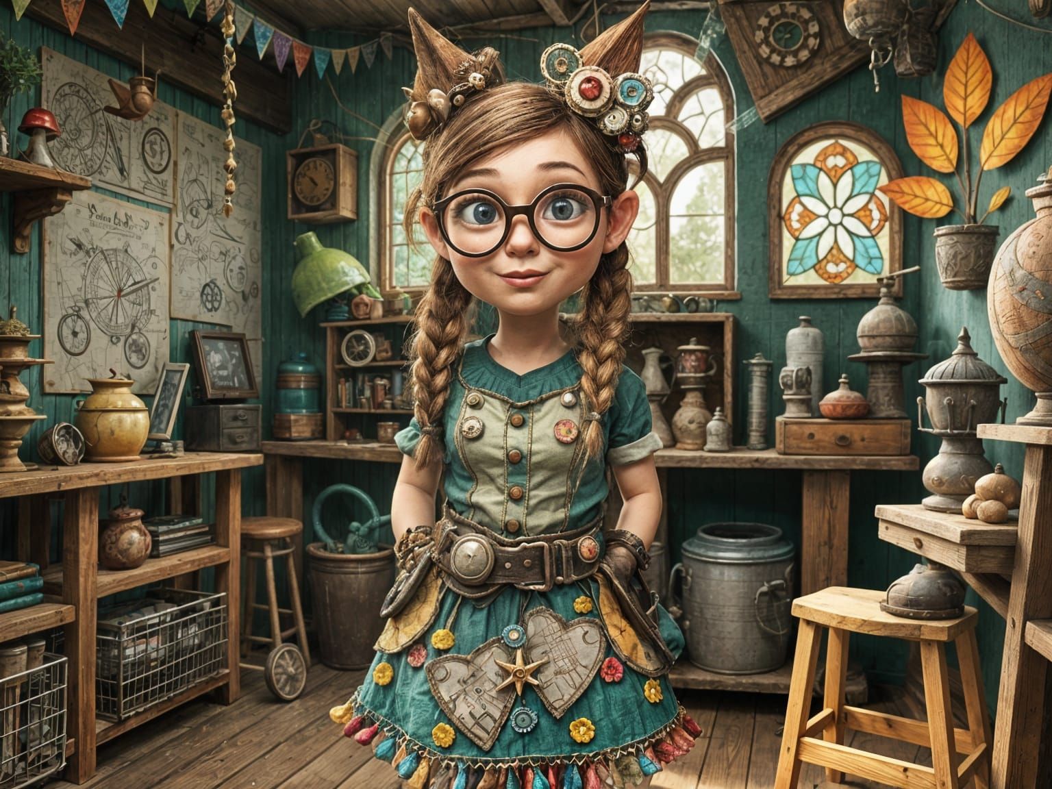 Gnome Inventor in Forest Workshop