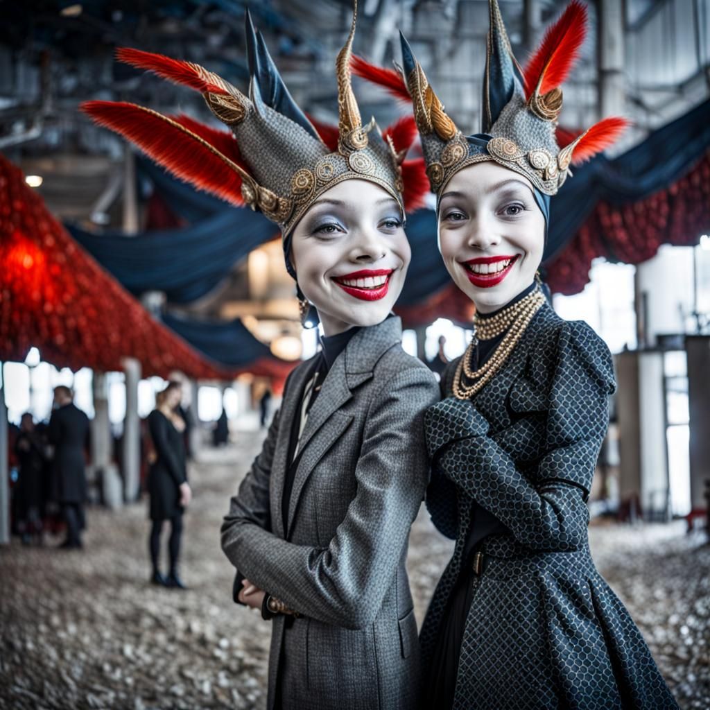 Surreal Alien Restaurant Celebration in Magical Realism