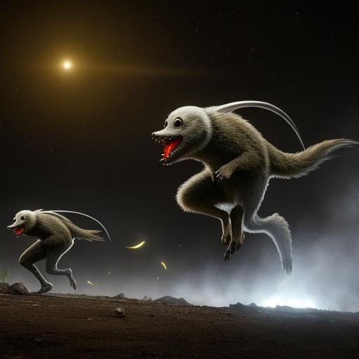 Ethereal Scamper Ghosts Darting at High Speed