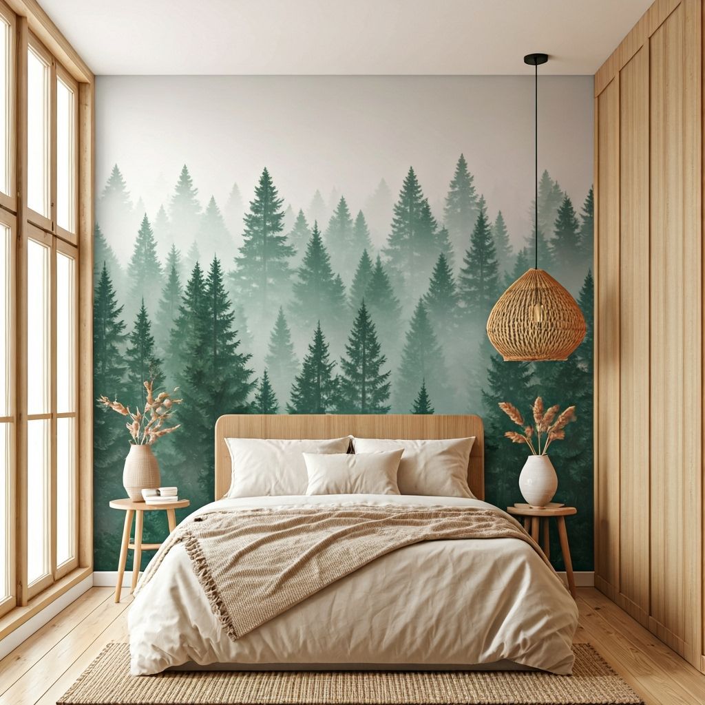 Dreamy Forest Bedroom with Mystical Fog