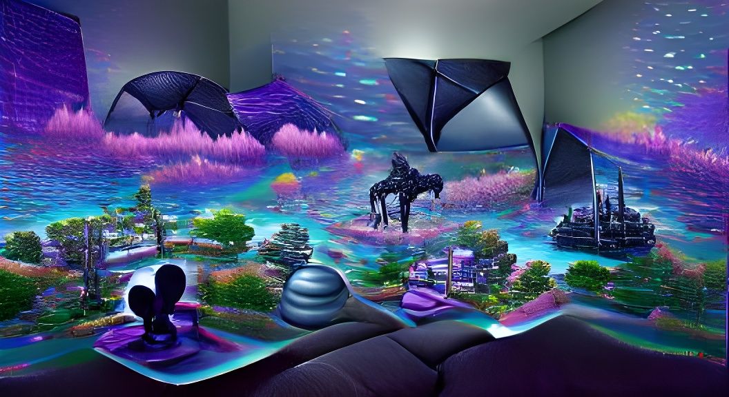Dark Holographic Dreamscape Image