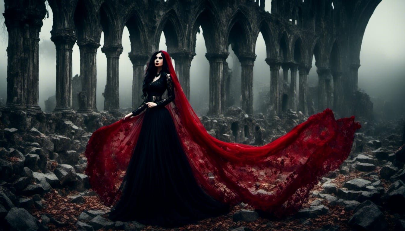 Dark, Gothic, Romance, <lora:GothicStyle:1.0> <lora:Romance ...