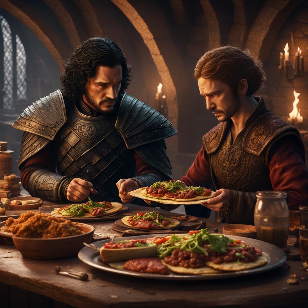 Jon Snow Game of Thrones Taco Art