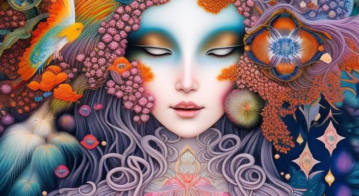 Mountain Vista: A Dynamic Particulate Fashion Art