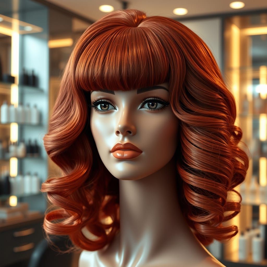 Elegant 1920s Hollywood Glamour Mannequin Head