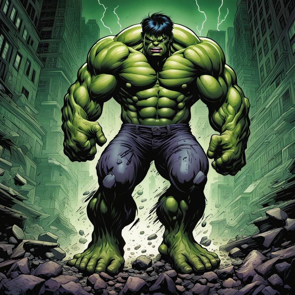 Hulk Comic Book Art by Brooks and Mumford