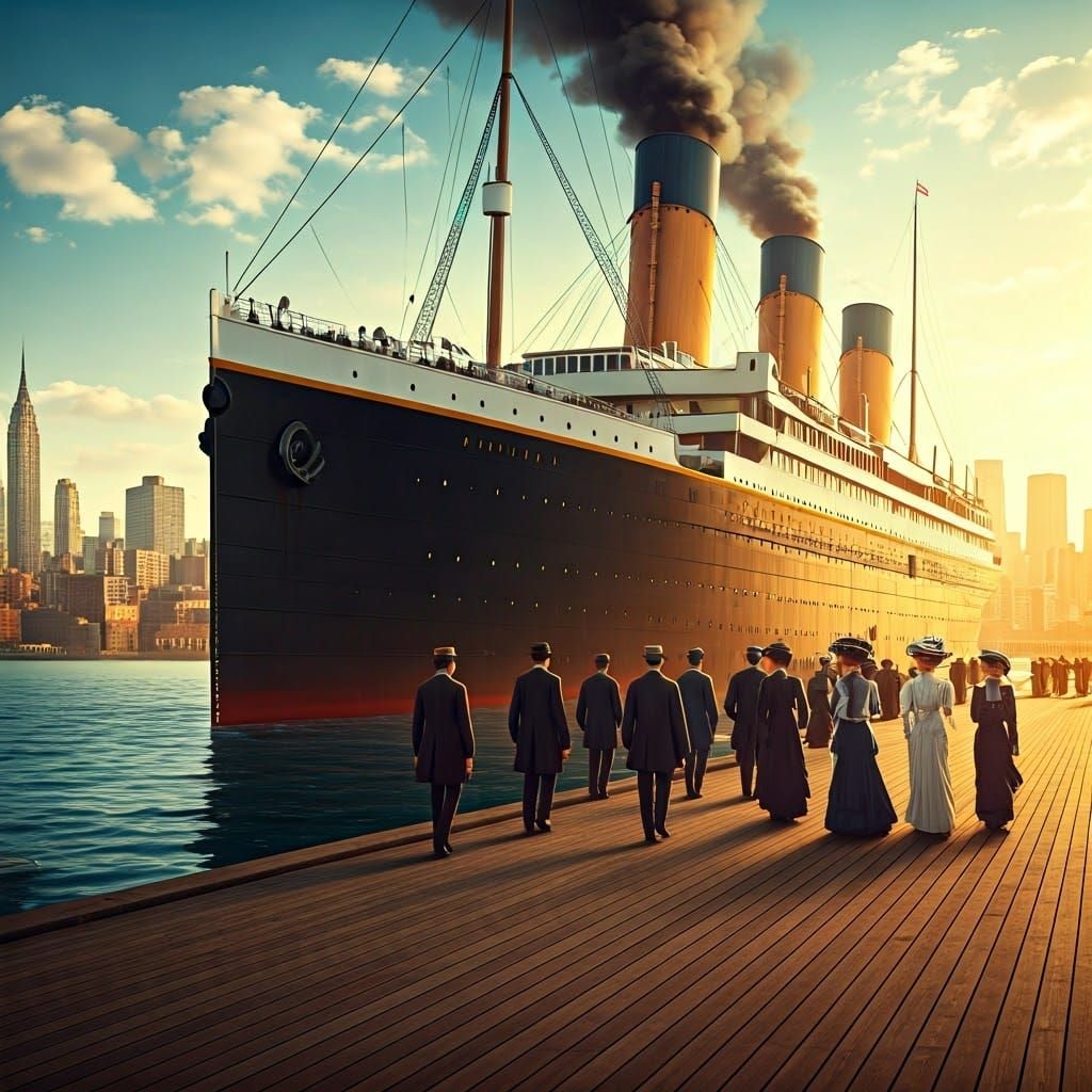 RMS Titanic Docks in New York City, Levinstein Photography