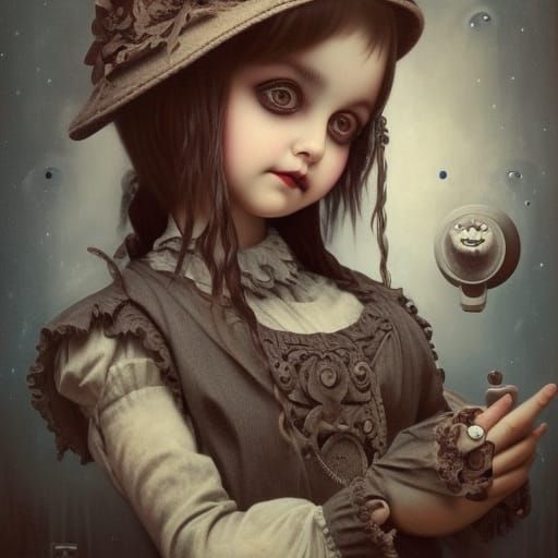 Gothic Doll Girls in Mechanical Realism Style