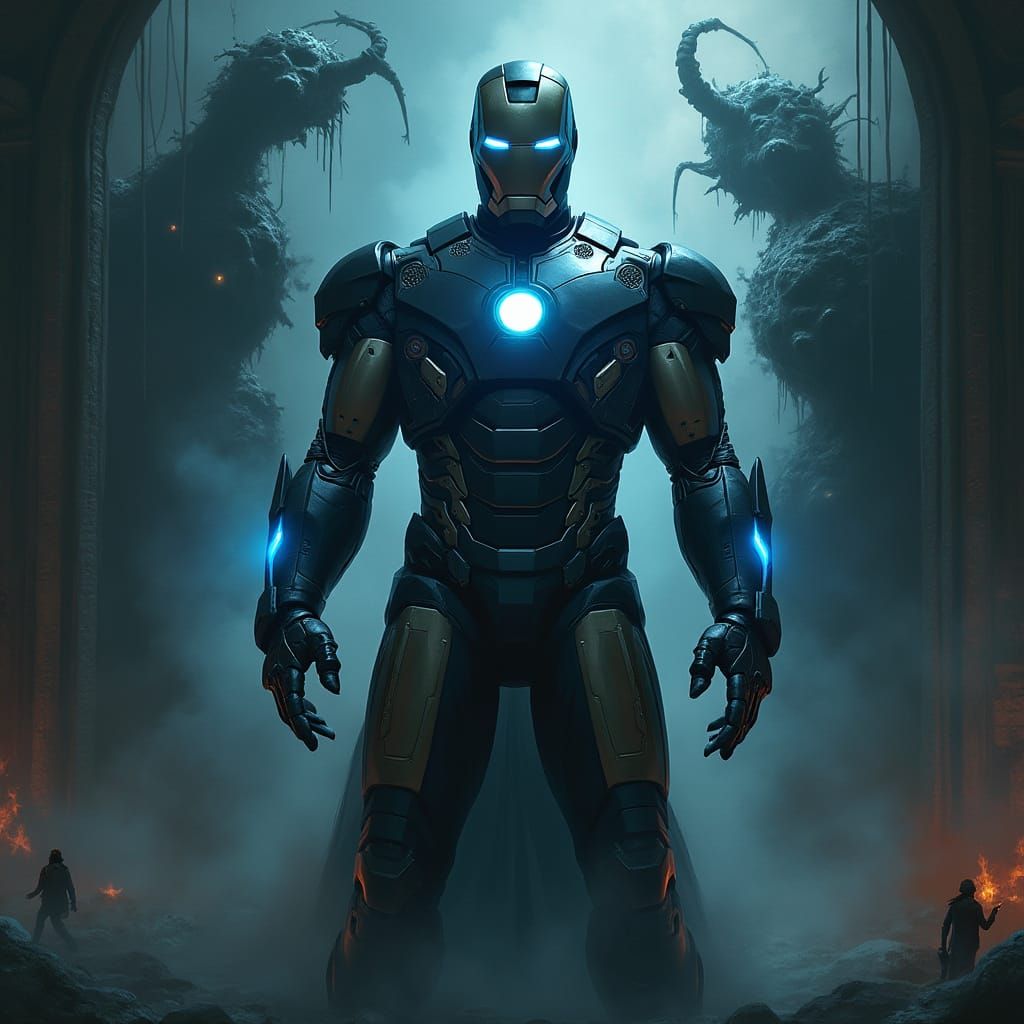 Iron Man in Dark Gothic Haze