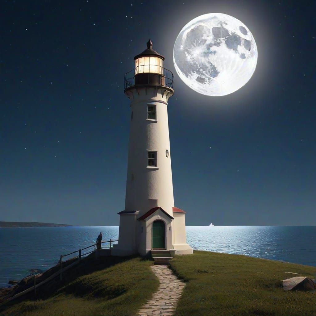 Romantic Lighthouse Keeper's Life by the Sea
