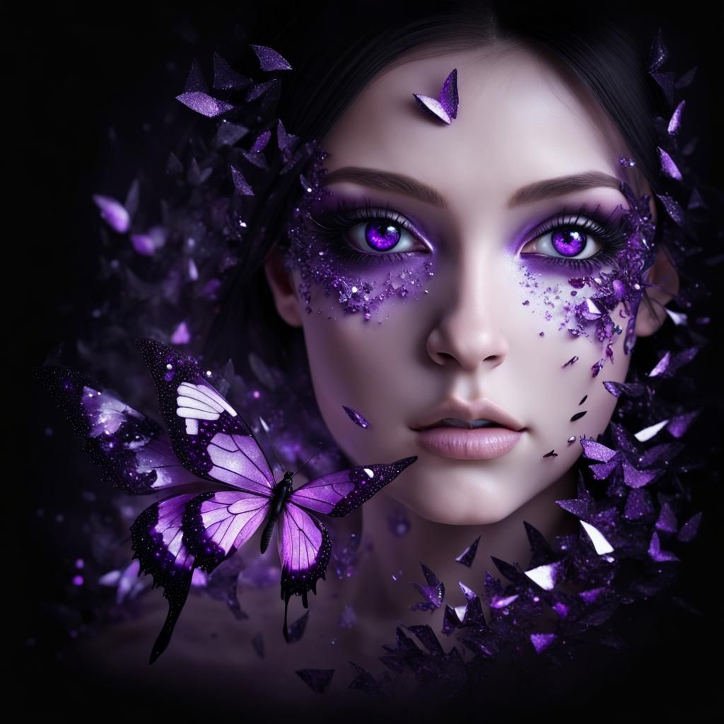 Butterfly Beauty In Purple