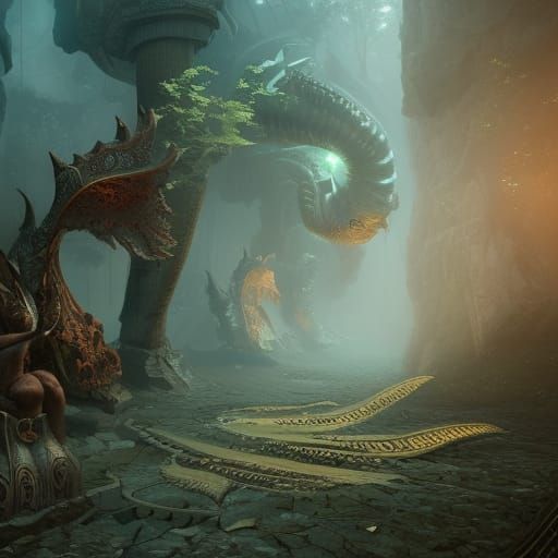 Detailed Matte Painting of a Human Body