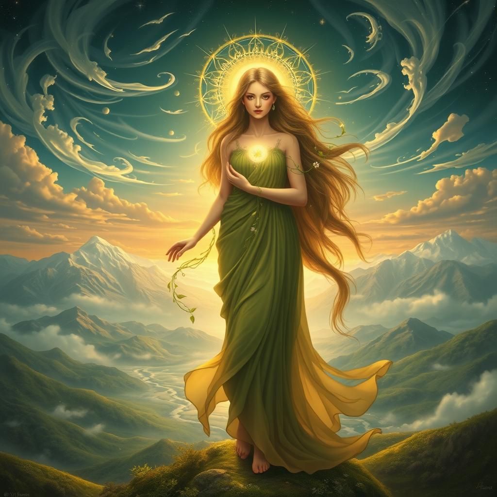 Gaia: Earth Goddess in a Mystical Landscape