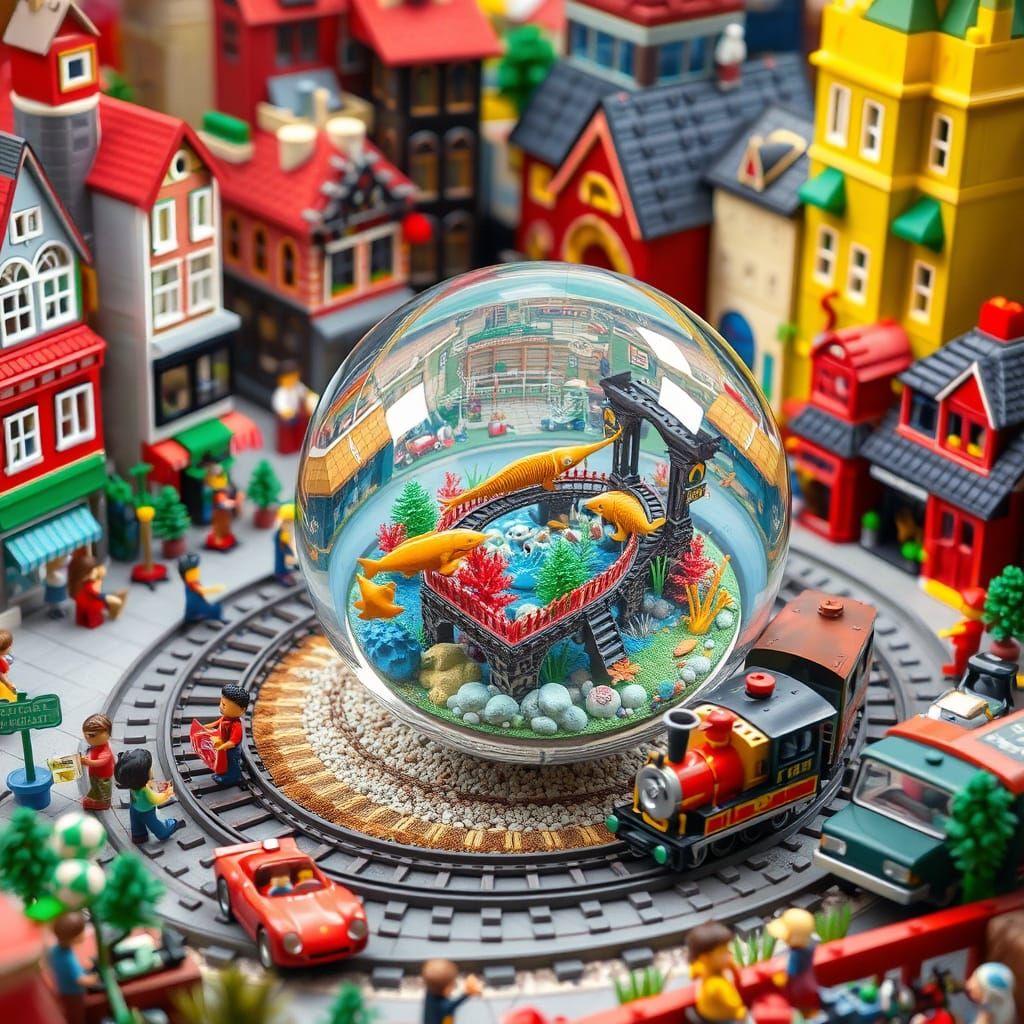 Children's Toy City with Animated Figures