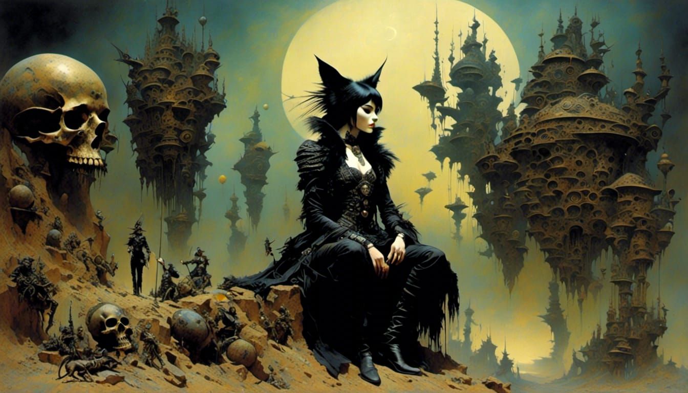 Surreal Cosmic Warrior in Dreamscape