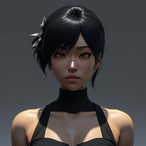 Shadow Silhouette Portrait in Anime Style