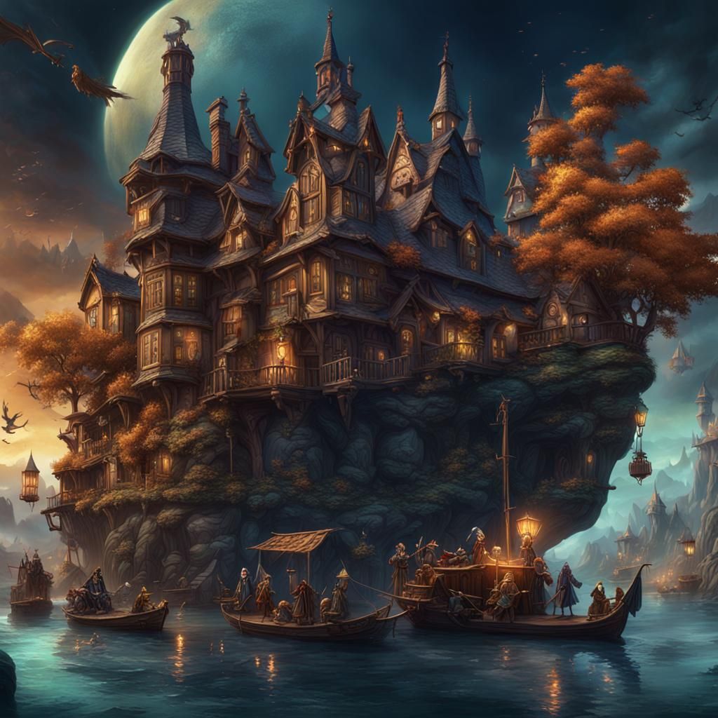 Discworld Witches in Detailed Matte Painting